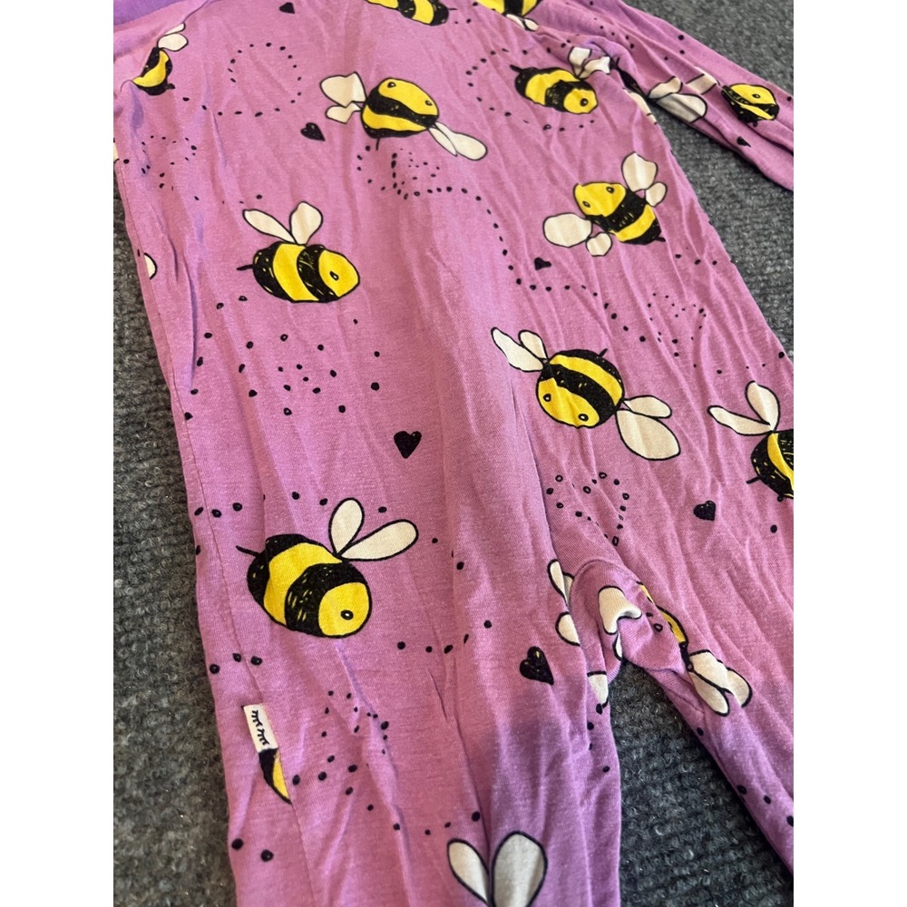 Little Sleepies Purple Bees Zippy Bamboo Viscose Sleeper 3-6 Months - Picture 5 of 5